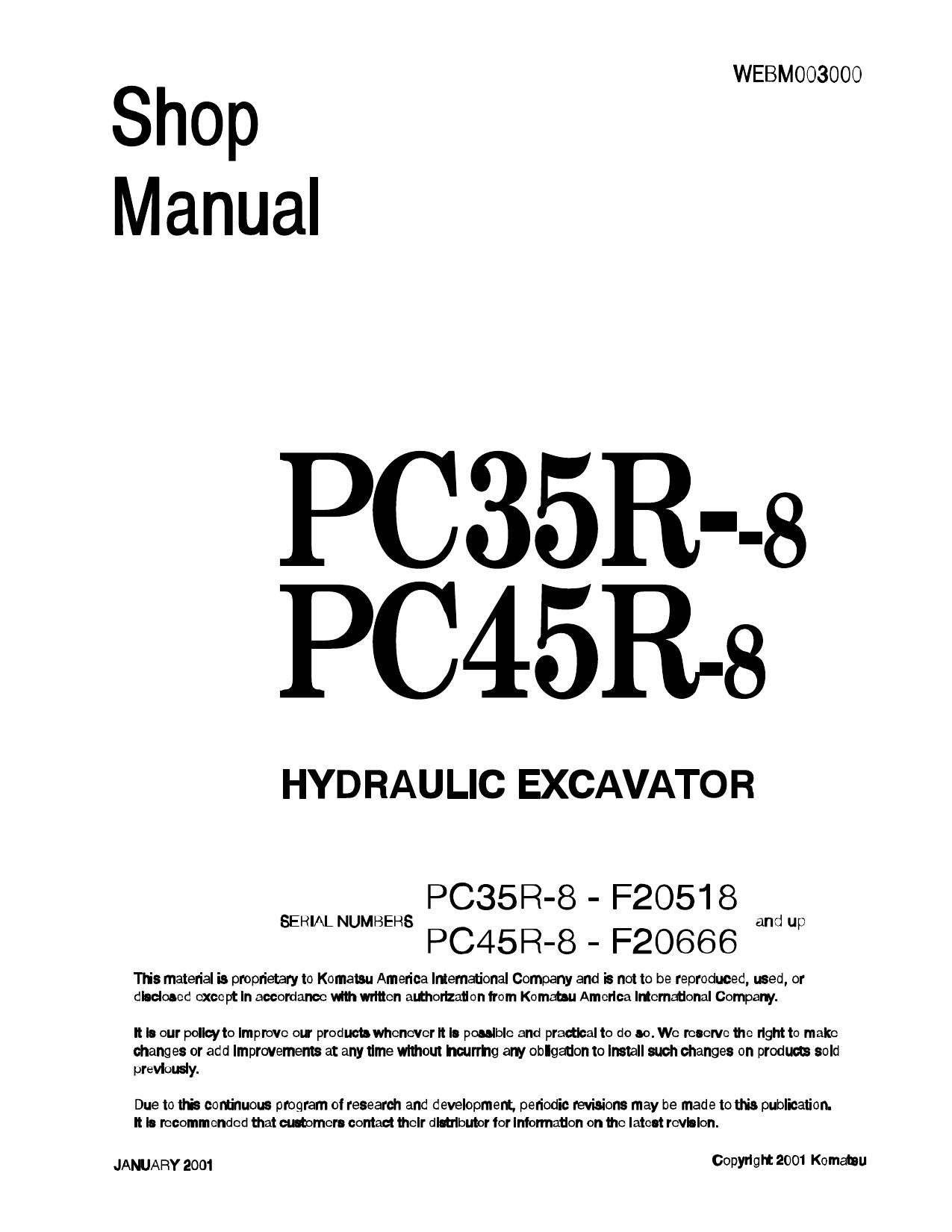 PC35R-8 PC45R-8 Shop Manual